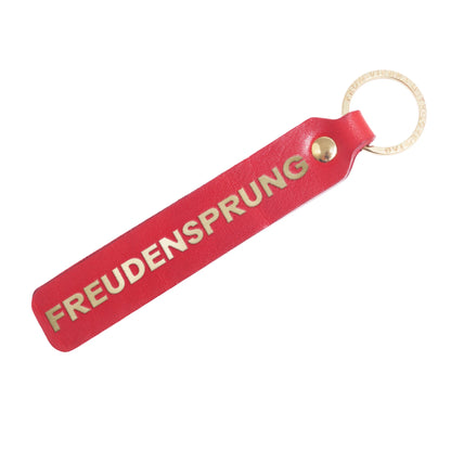 Schlüsselanhänger "Freudensprung" aus Leder mit Charakter