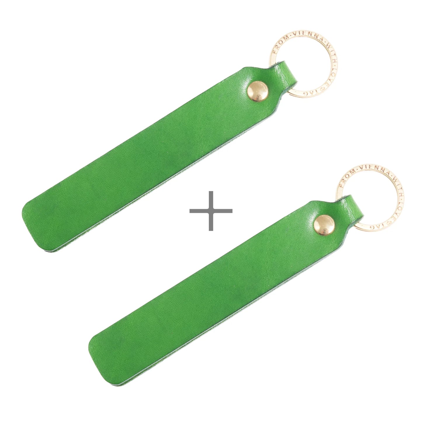 Duo-Set mit Wunschtext | Zwei Schlüsselanhänger mit Personalisierung aus Leder