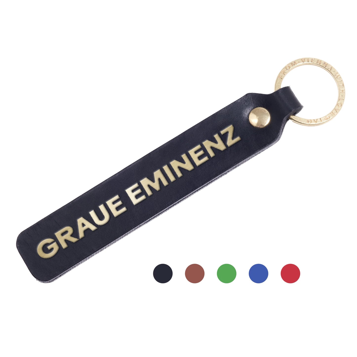 Schlüsselanhänger "Graue Eminenz" aus Leder mit Charakter