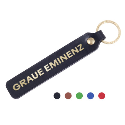 Schlüsselanhänger "Graue Eminenz" aus Leder mit Charakter